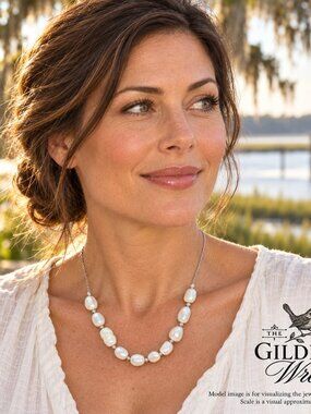 Silpada Hard to Find Sterling Silver Baroque Pearl Necklace 18-20in Israel